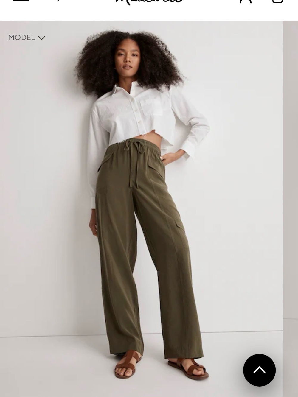 Madewell Straight Cargo Pants in Softdrape